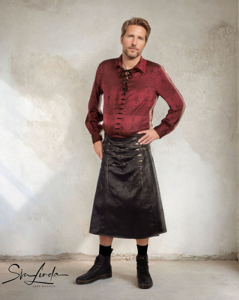 SiaLinda for Men: Herrenrock Swen, Kilt Stil, Baumwolle/Viscose, Ketten - SiaLinda.com